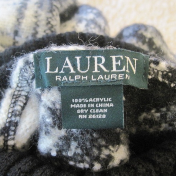 Lauren Ralph Lauren Plaid Knit Sweater Poncho - Picture 4 of 4